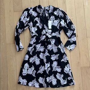 NEW Rebecca Taylor silk blend mini dress